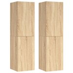 vidaXL Meubles TV 2 Pièces Chêne sonoma 30 5x30x110 cm Bois d’ingénierie