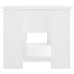 vidaXL Table basse blanc 79x49x41 cm bois d'ingénierie