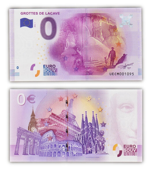 Billet de Collection 0 Euro souvenir 2016 Grotte de Lacave - France - Neuf