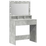 vidaXL Table de Toilette avec étagère Gris béton 75 5 x 41 x 135 cm