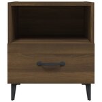 vidaXL Tables de chevet 2 Pièces Chêne marron Bois d'ingénierie
