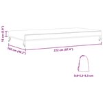 vidaXL Housse de Table 202 x 102 x 15 cm tissu Rectangulaire Noir
