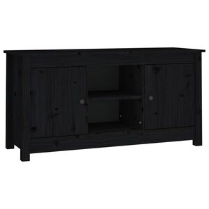 vidaXL Meuble TV Noir 103x36 5x52 cm Bois de pin massif