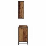 vidaXL Ensemble de mobilier de salle de bain 2 Pièces Bois Ancien