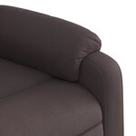 vidaXL Fauteuil de massage inclinable Marron foncé Tissu