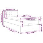 VidaXL Lit ottoman et matelas cappuccino 90x190 cm similicuir