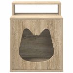 vidaXL Maison pour chat Sonoma 42 5 x 40 x 53 5 cm Bois d'ingénierie