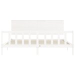 vidaXL Cadre de lit avec tête de lit blanc 200x200 cm bois massif