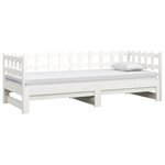 vidaXL Lit coulissant sans matelas blanc 2x(90x190) cm