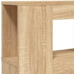vidaXL Tête de lit à LED chêne sonoma 140x18 5x103 5cm bois ingénierie