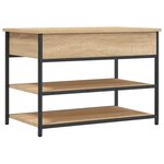vidaXL Banc à chaussures chêne sonoma 70x42 5x50 cm bois d'ingénierie