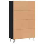 vidaXL Buffet haut noir 69 5x31x115 cm bois d'ingénierie