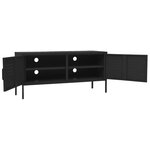 vidaXL Meuble TV Noir 105x35x50 cm Acier