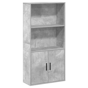 vidaXL Bibliothèque gris béton 60x24x120 cm bois d'ingénierie