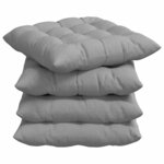 vidaXL Coussins de siège 2 Pièces Gris nuage 40 x 40 x 6 cm tissu