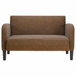 vidaXL Canapé causeuse marron 110 cm similicuir