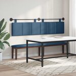 vidaXL Tête de lit suspendue Bleu tissu