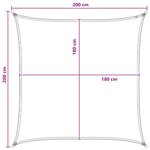 vidaXL Voile d'ombre Bleu et Blanc 2 x 2 m HDPE