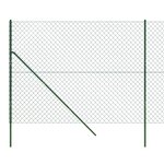 vidaXL Clôture en mailles de chaîne vert 1 4x10 m
