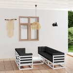 vidaXL Salon de jardin 8 Pièces avec coussins Bois de pin massif