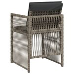 vidaXL Chaises de jardin avec coussins lot de 4 gris résine tressée