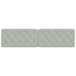 vidaXL Coussin de tête de lit gris clair 193 cm velours