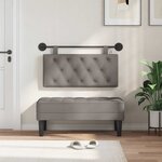 vidaXL Tête de lit suspendue Avec lumière LED Taupe Tissu