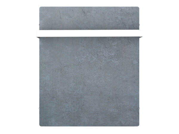 Radiateur sèche-serviette électrique 1000w à inertie en pierre naturelle horizontal gris terra-mazda - thermostat programmable - mode hors-gel