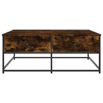 vidaXL Table basse chêne fumé 100x99x40 cm bois d'ingénierie