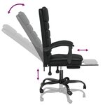 Fauteuil de massage inclinable de bureau informatique étude similicuir noir 02_0025418