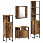vidaXL Ensemble de mobilier de salle de bain Autre 4 Pièces Bois ancien