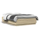 vidaXL Cadre de lit sans matelas chêne sonoma 140x200 cm