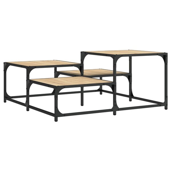 vidaXL Table basse chêne sonoma 87 5x87 5x40 cm bois d'ingénierie
