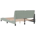 vidaXL Cadre de lit avec tête de lit Gris clair 140x190 cm Velours