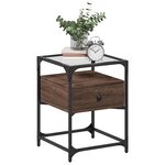 vidaXL Tables de chevet 2Pièces chêne marron 40x40x55cm bois d'ingénierie