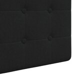 vidaXL Tête de lit suspendue Avec lumière LED Noir Tissu