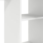 vidaXL Bureau blanc Blanc Bois d'ingénierie Moyenne Bureau d'ordinateur