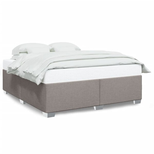 vidaXL Cadre de lit sans matelas taupe 200x200 cm tissu