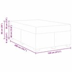 vidaXL Cadre de lit Marron foncé 120 x 200 cm tissu