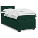 vidaXL Sommier à lattes de lit avec matelas Vert foncé 90x200 cm