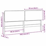 vidaXL Tête de lit capitonnée Blanc et gris clair 180 cm Pin massif