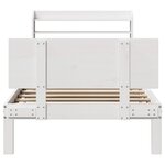 vidaXL Cadre de lit avec tête de lit sans matelas blanc 75x190 cm