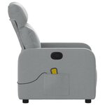 vidaXL Fauteuil de massage inclinable Gris clair Tissu