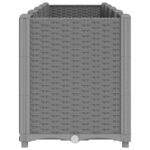 vidaXL Jardinière gris clair 160x40x53 cm polypropylène