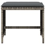 vidaXL Tabourets de jardin avec coussins lot de 4 gris résine tressée