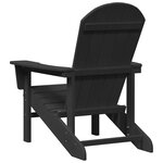 vidaXL Chaise Adirondack Noir 82 x 74 x 92 cm HDPE