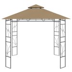 vidaXL Belvédère 3x3x2 7 m Taupe 160 g/m²