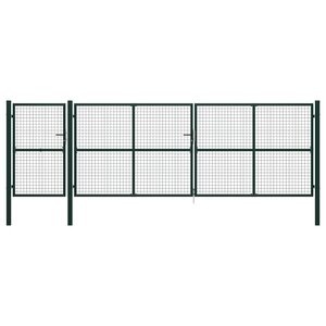 vidaXL Portail de jardin Acier 500 x 150 cm Vert