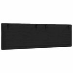 vidaXL Coussin de tête de lit Hanko noir 160 cm tissu