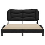 vidaXL Cadre de lit avec lumières LED noir blanc 120x200 cm similicuir